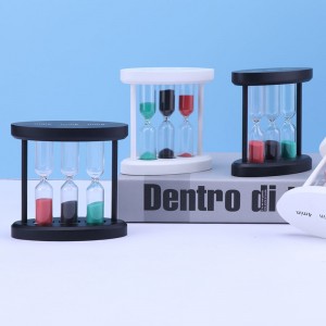 3 σε 1 χρονοδιακόπτη από γυαλί από γυαλί για κουζίνα για κουζίνα μαγειρέματος ευρωπαϊκό δημιουργικό ξύλινο μεταλλικό χρονομετρητή κλεψύδρας